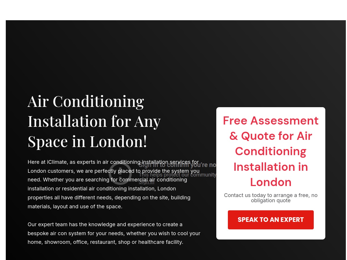 iClimate Solutions website on a laptop